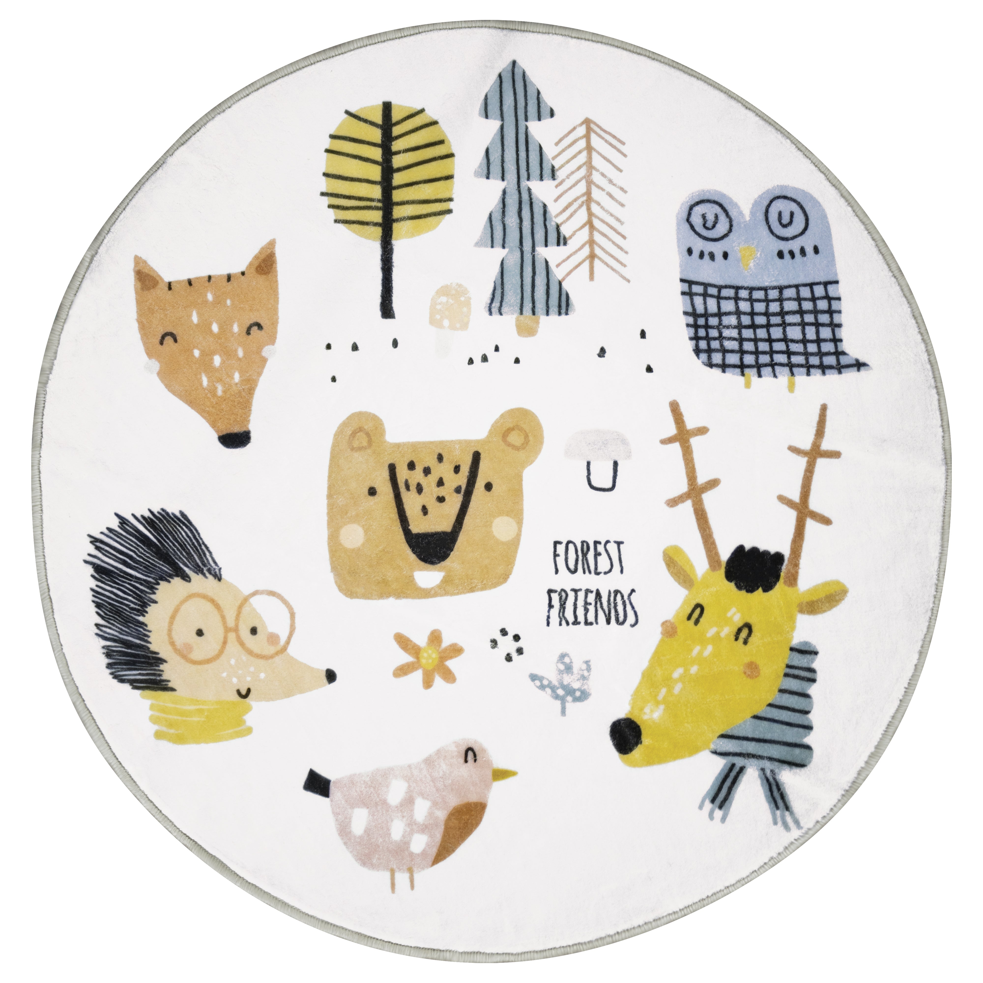 Tapete Circular Infantil "Forest Friends" - 80 cm