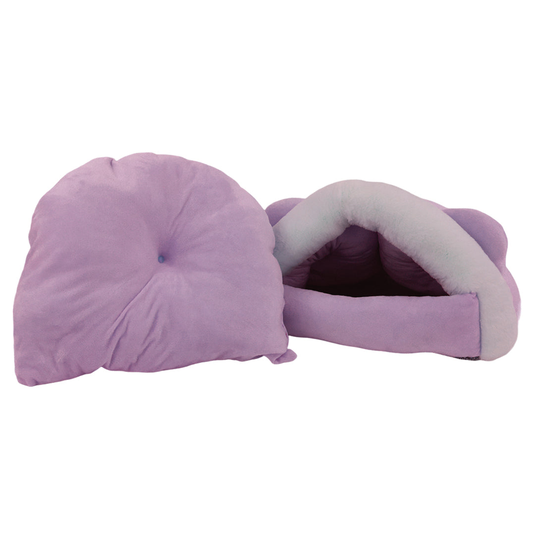 Cama Cueva para Gatos Color Lila - Mediana