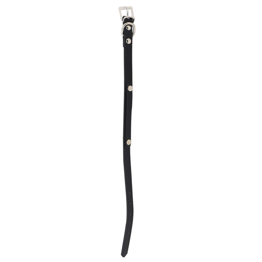 Collar para Mascota - Cuero Negro con Estoperoles 30 cm