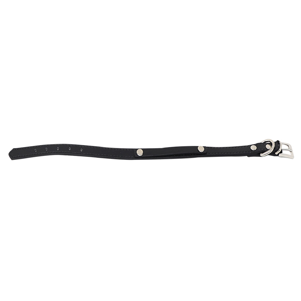 Collar para Mascota - Cuero Negro con Estoperoles 30 cm