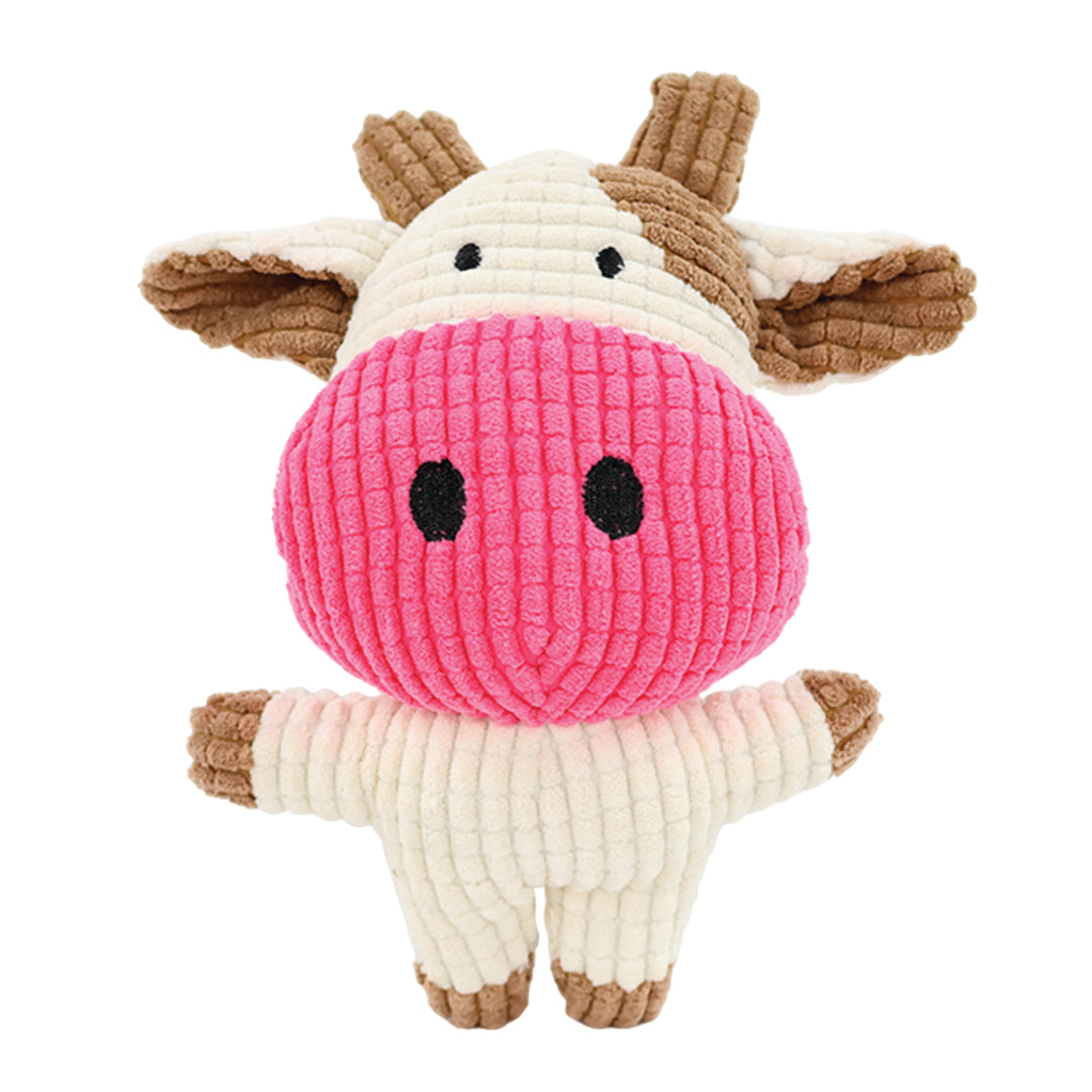 Peluche para Mascota Vaca con Válvula de Sonido