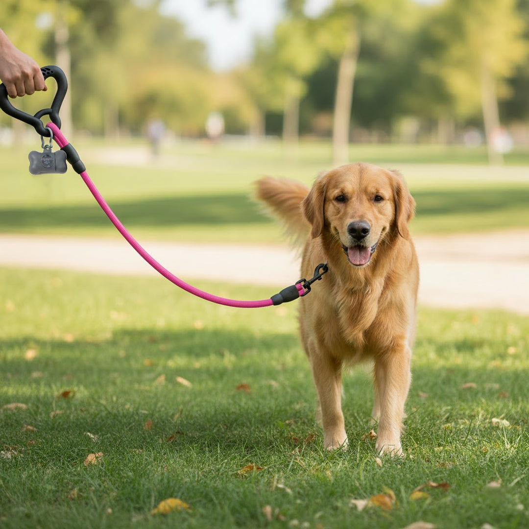 Set Paseo Fucsia: Correa Reforzada y Porta Bolsas