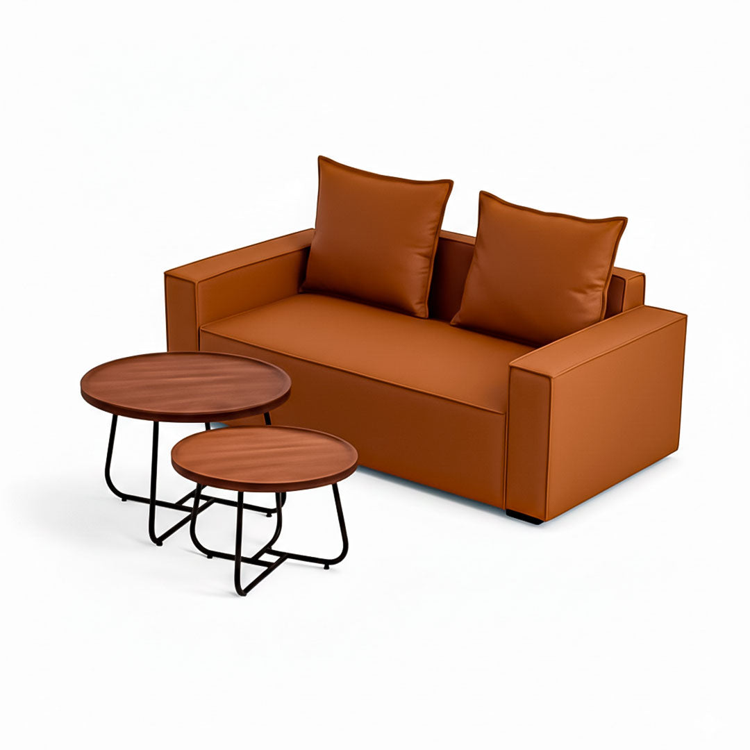 Set de Sofá y Mesas de Centro Nido - Color Madera