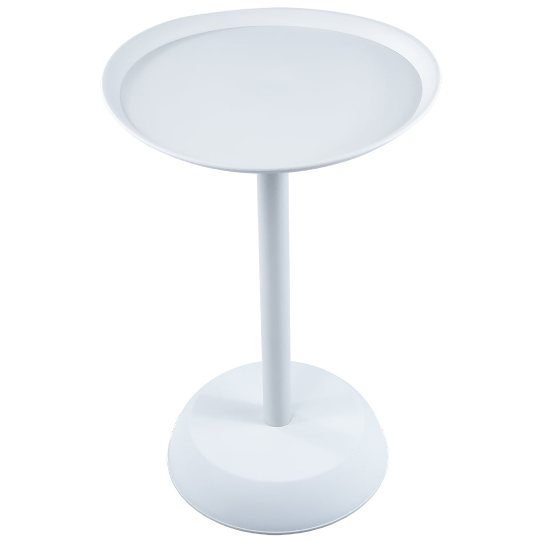 Mesa Auxiliar Redonda “Tulipán” - Color Blanco