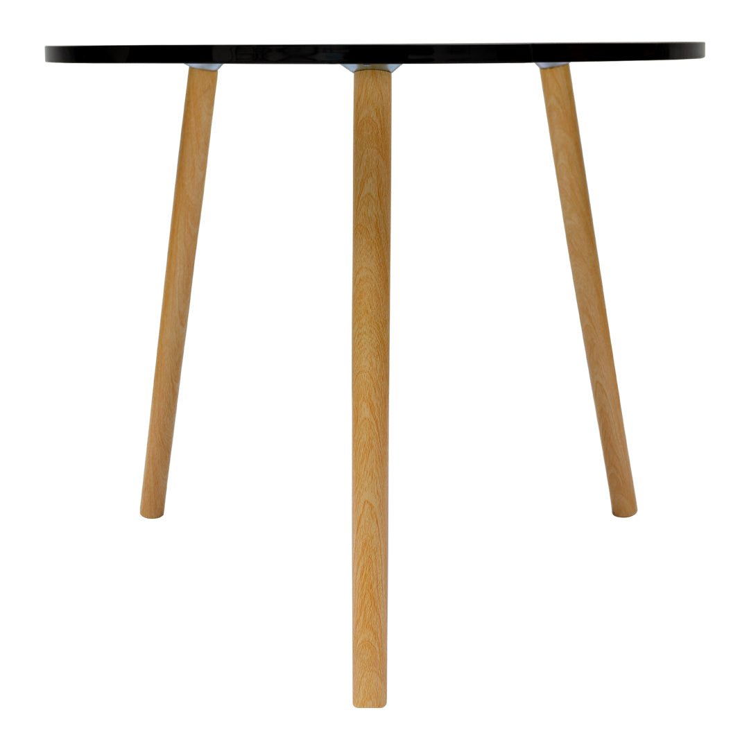 Mesa de Centro Trípode Redonda Color Negro