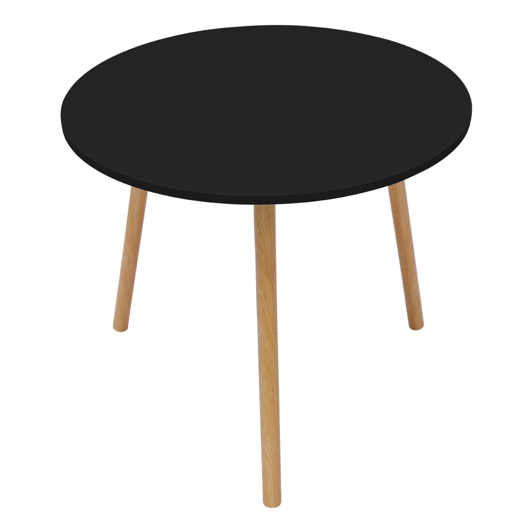 Mesa de Centro Trípode Redonda Color Negro