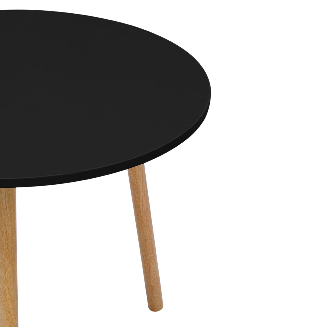 Mesa de Centro Trípode Redonda Color Negro