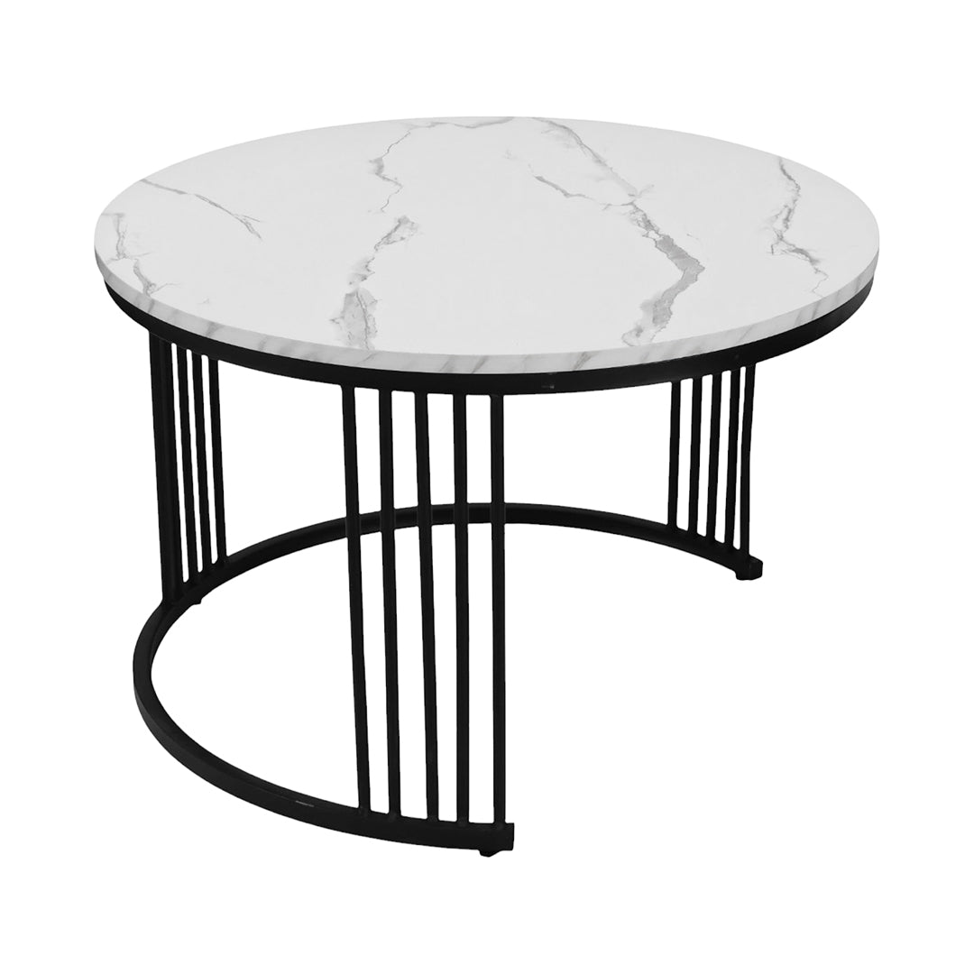 Juego de Mesas Anidables - Color Blanco y Negro