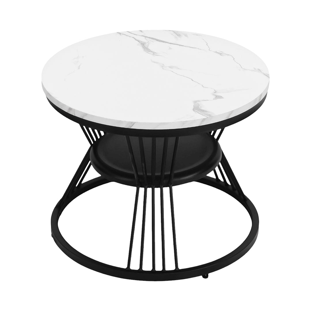 Juego de Mesas Anidables - Color Blanco y Negro