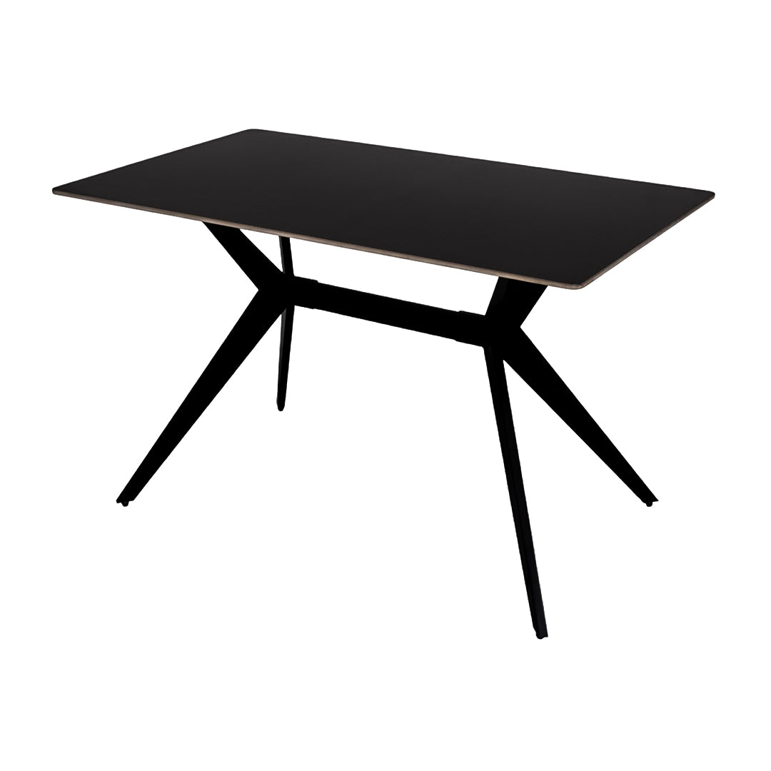 Mesa de Escritorio Negro – Base de Metal 120 cm