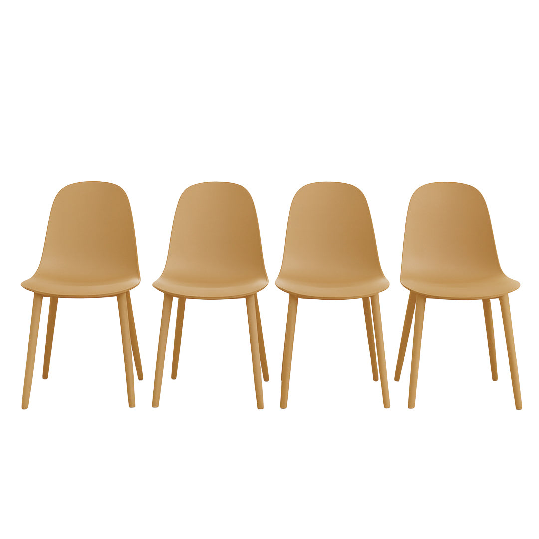 Set de 4 Sillas Ergonómicas – Color Mostaza