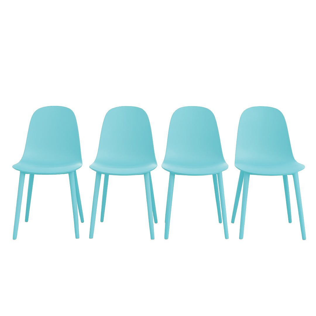 Set de 4 Sillas Ergonómicas – Color Azul