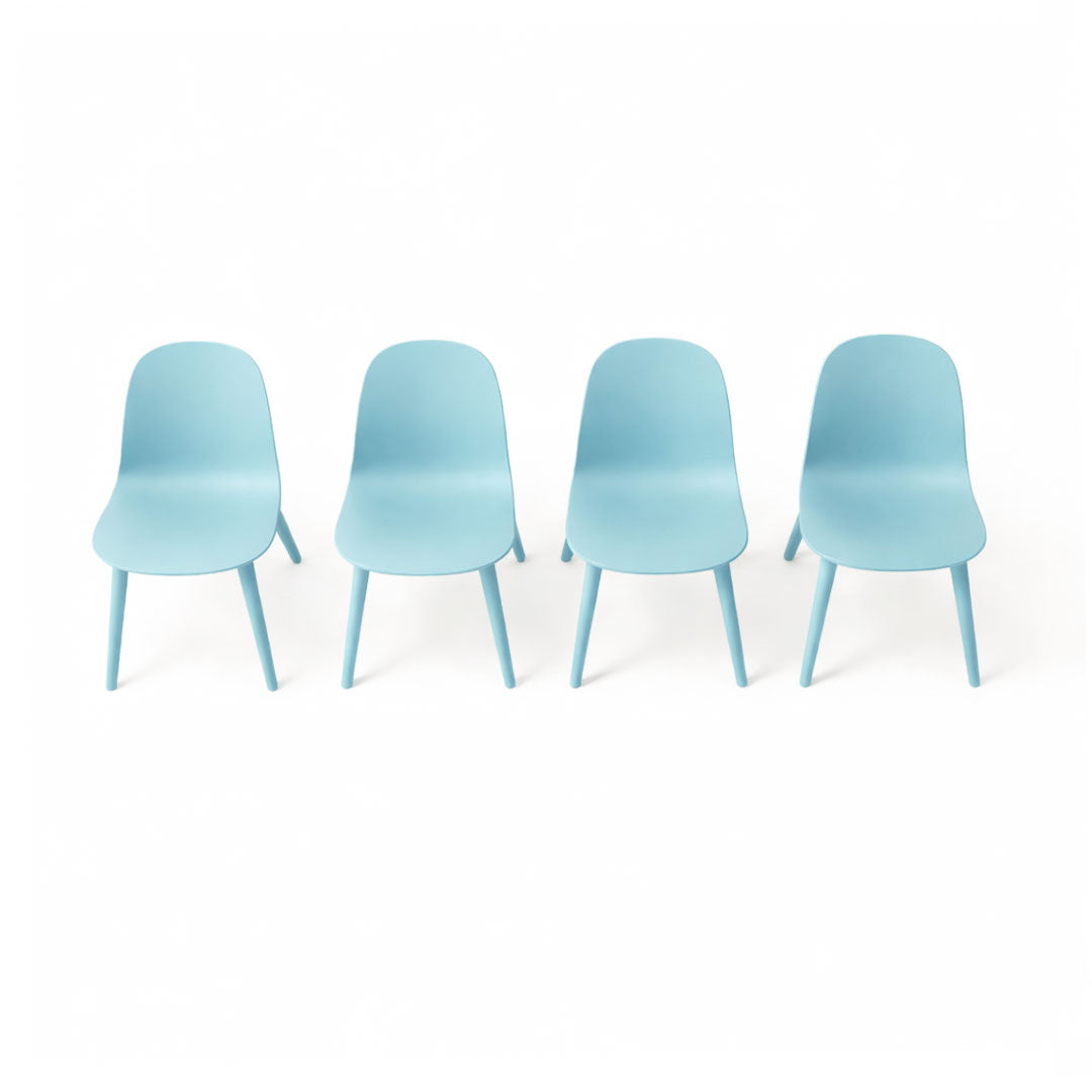 Set de 4 Sillas Ergonómicas – Color Azul