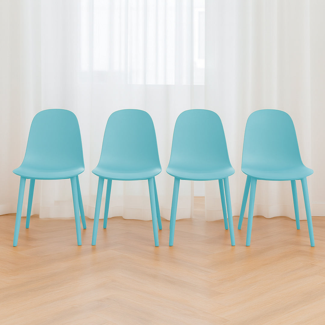 Set de 4 Sillas Ergonómicas – Color Azul