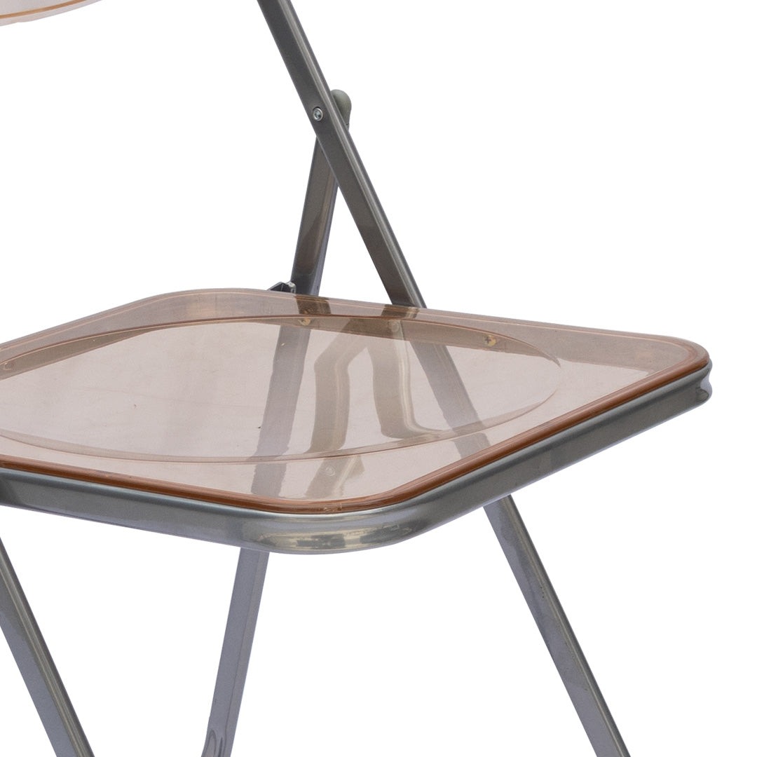 Silla Plegable Transparente - Color Amarillo