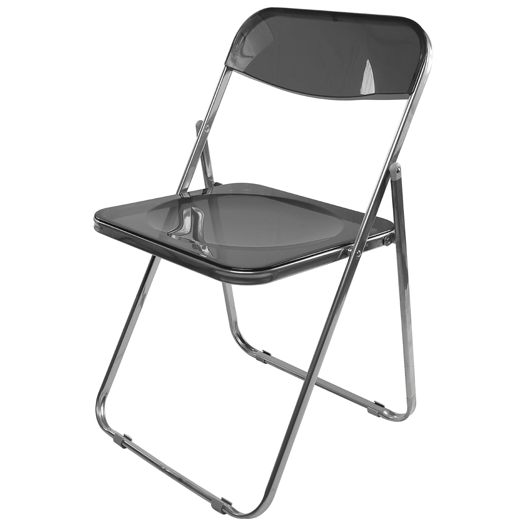 Silla Plegable Transparente Tipo Plia - Color Negro