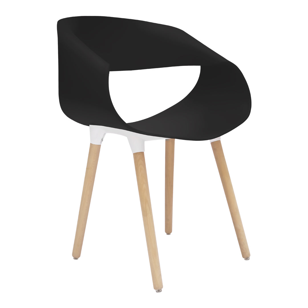 Set de 4 Sillas Tipo Eames Plastic Armchair - Color Negro