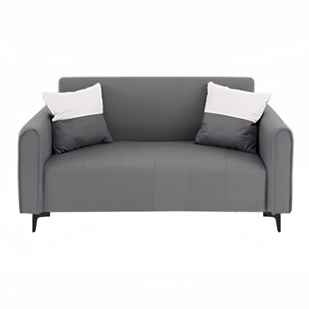 Sofá de 2 Plazas Gris y Blanco