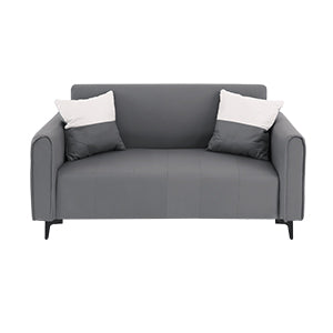 Sofá de 2 Plazas Gris y Blanco