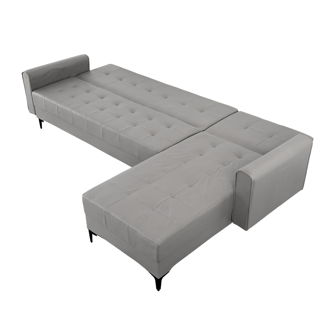 Juego de Sofá Cama Convertible - Color Gris