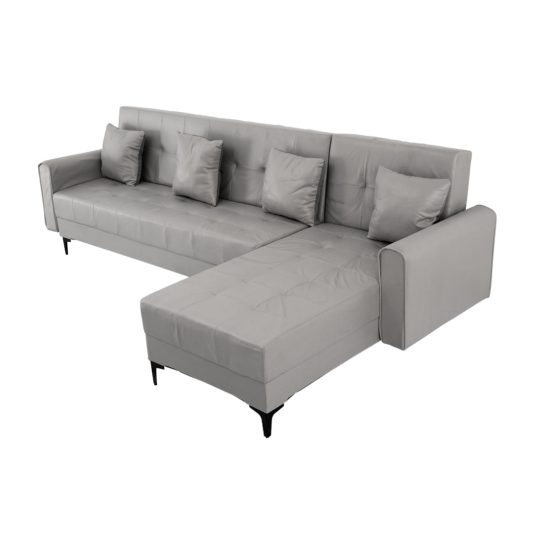 Juego de Sofá Cama Convertible - Color Gris