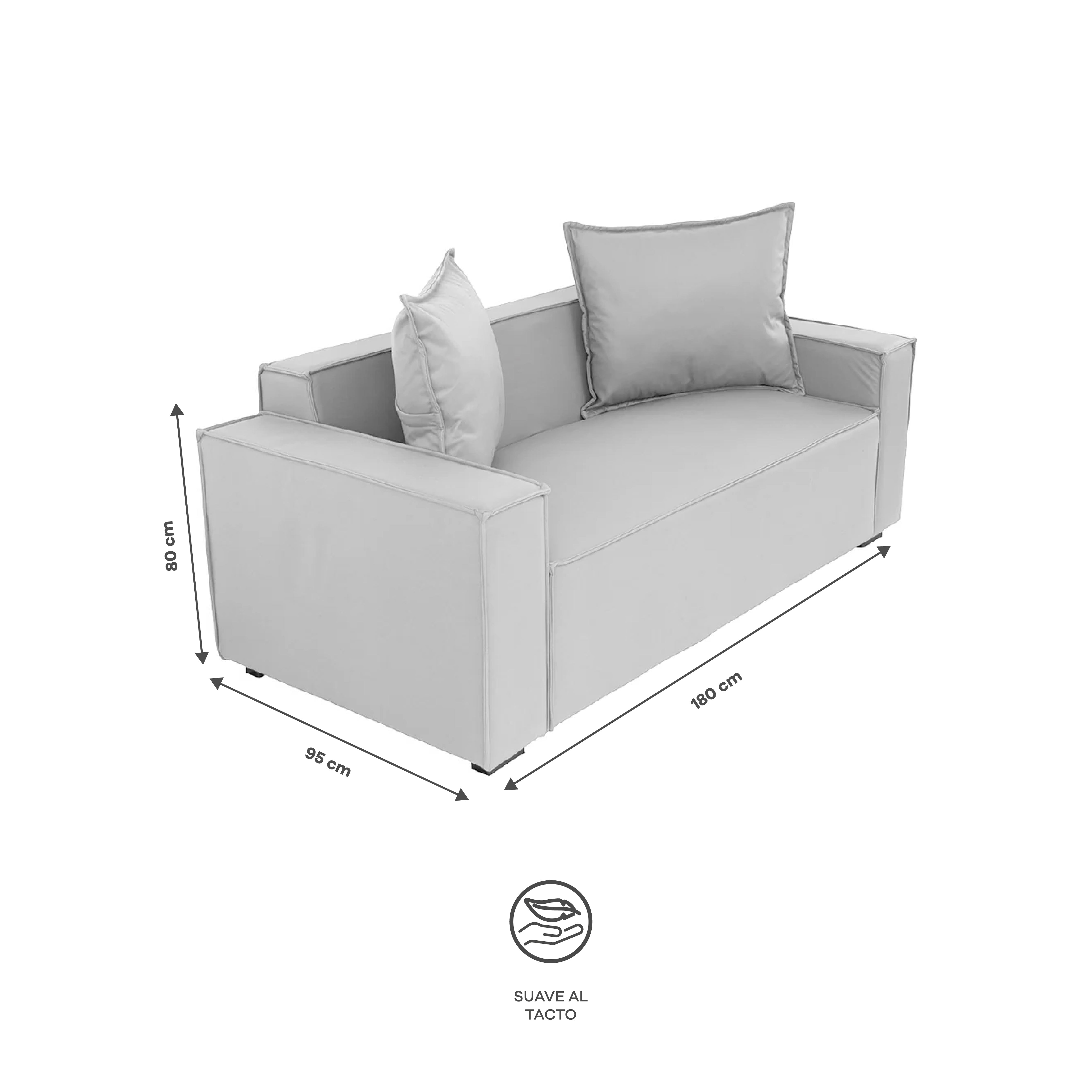 Set de Sala Gris y Mesa de Centro Blanca Anidadle