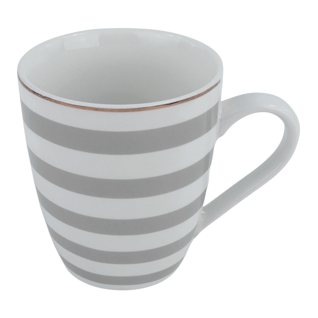 Vajilla Zéline para 6 Personas - Cerámica Gris/Blanca 24 piezas