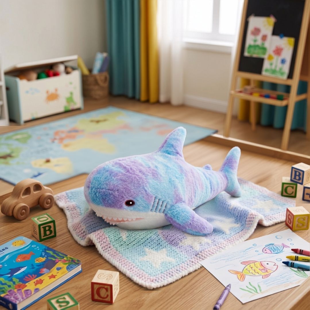 Peluche Tiburón Azul - 28 cm