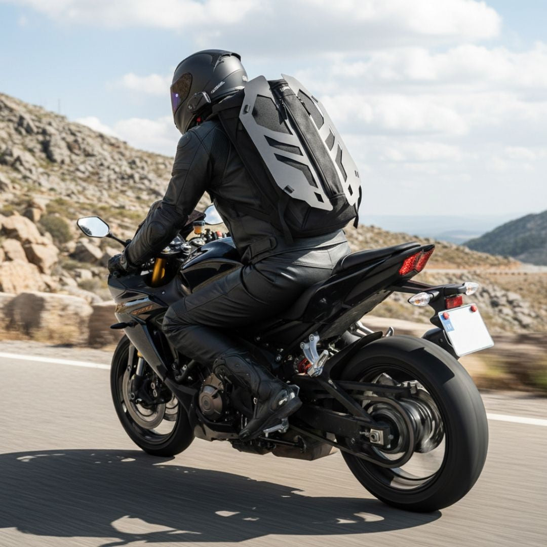 Mochila Negra con Caparazón