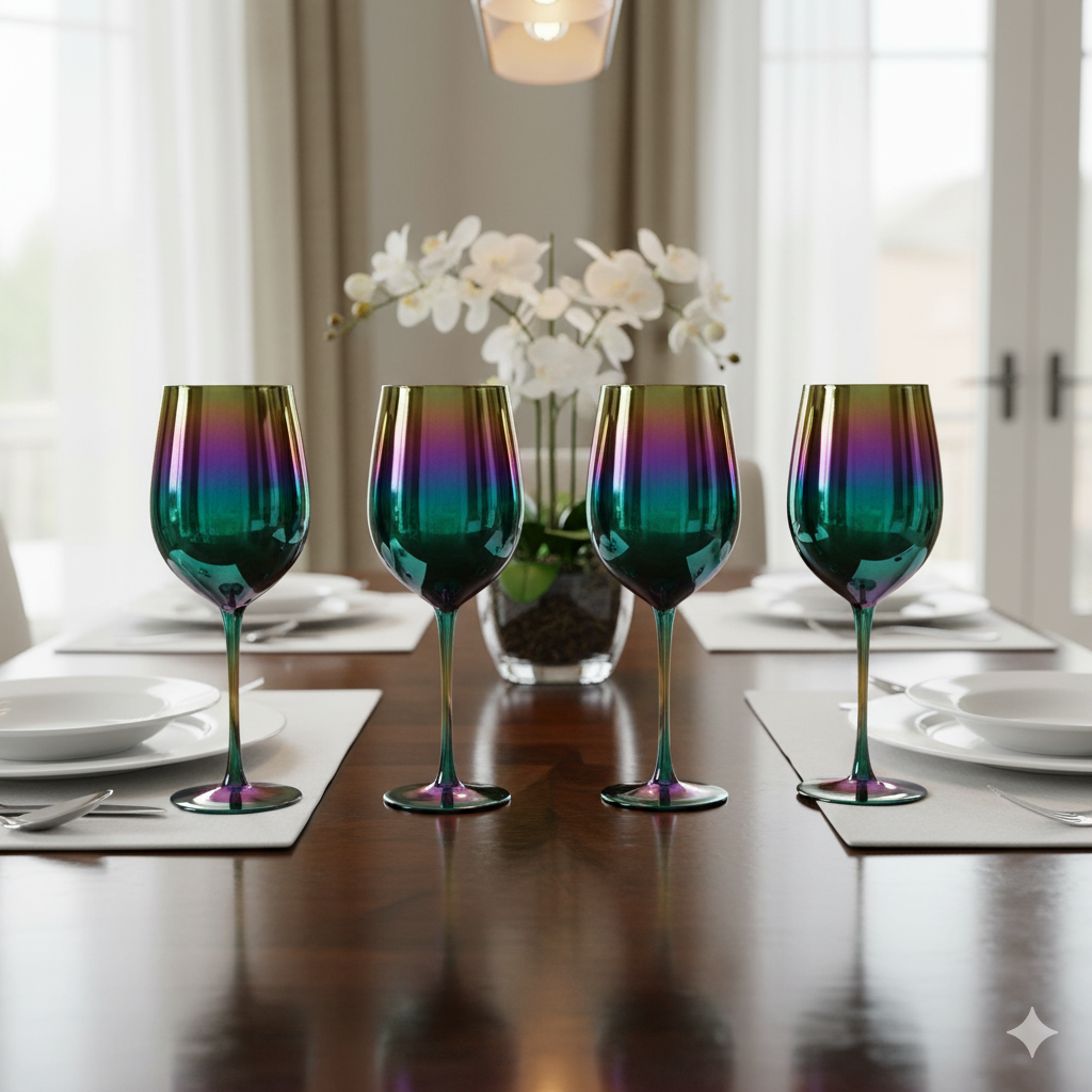 Set de 4 Copas de Vino Arcoíris - 465 ml