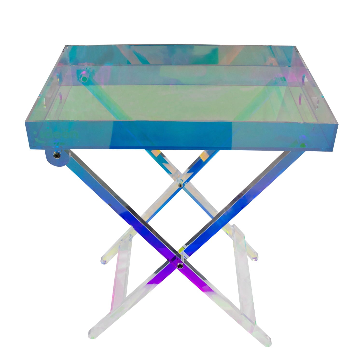 Charola Acrílico Tornasol con Base Plegable