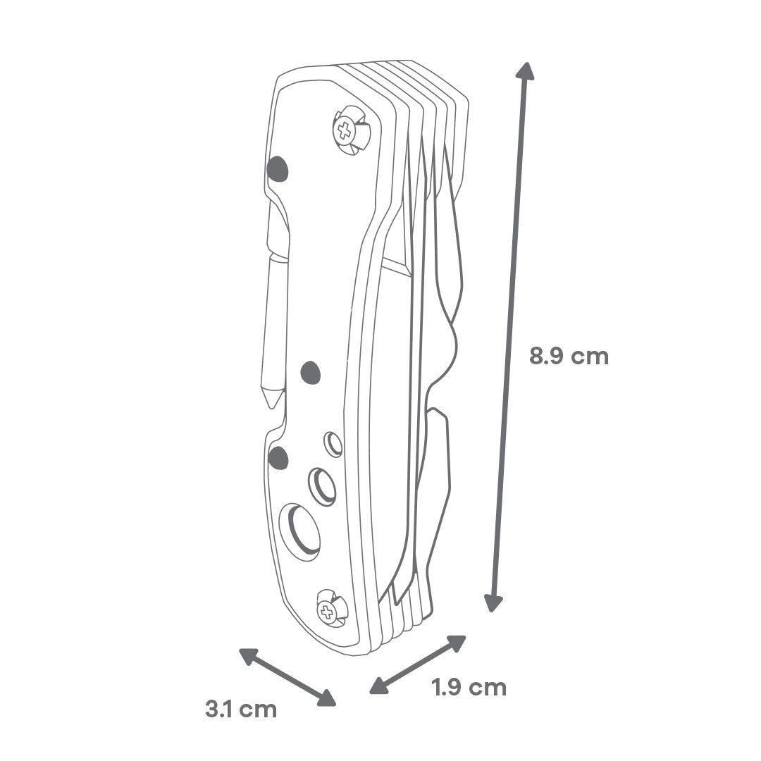 Navaja Multiusos Táctica 15 en 1 - Aluminio