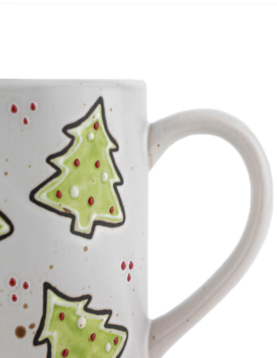 Set de Plato y Taza para 4 Personas - Árbol de Navidad 8 piezas