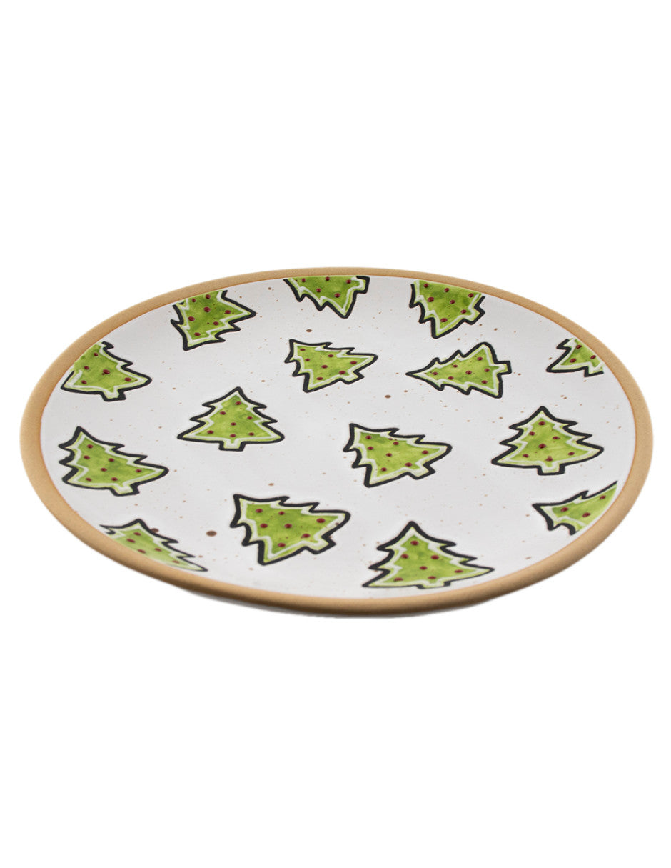 Set de Plato y Taza para 4 Personas - Árbol de Navidad 8 piezas