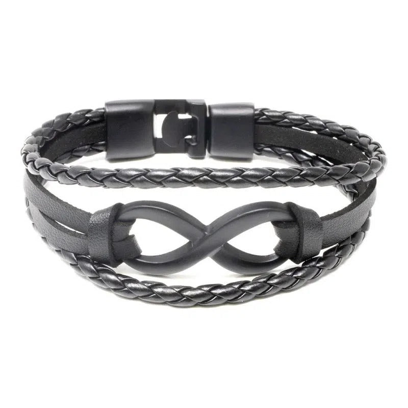 Pulsera Hombre Con Placa Infinito