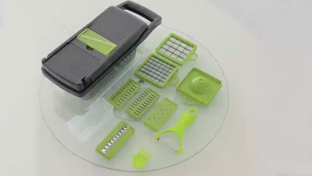 Rallador y Cortador de Verduras Multifuncional 16 en 1