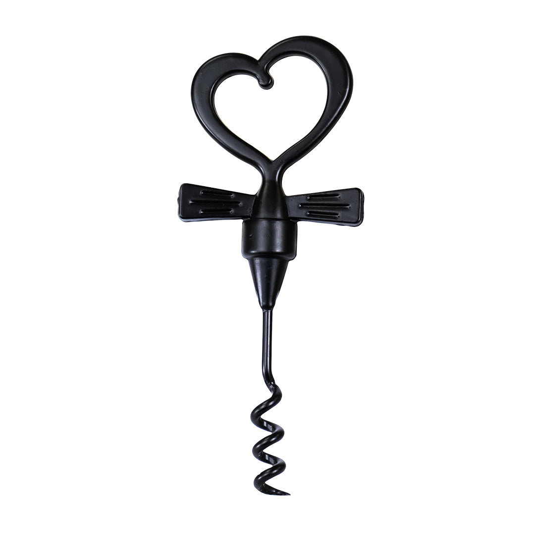 Sacacorchos Corazón Negro