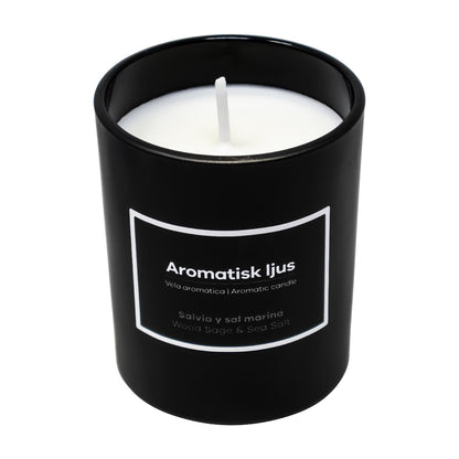 Vela Aroma a Madera Salvia y Sal Marina