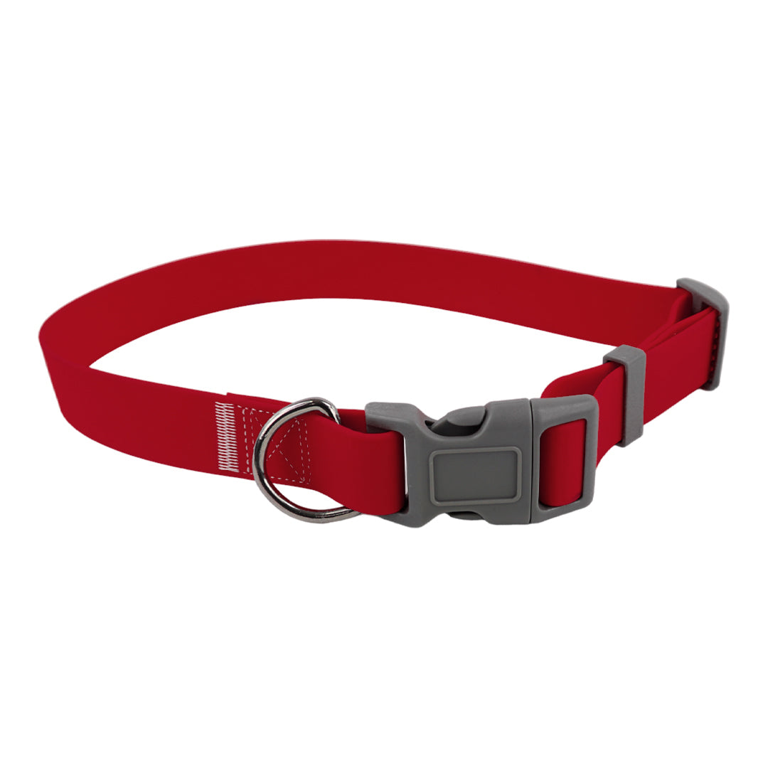 Set de Paseo para Mascota: Collar, Correa y Dispensador - Color Rojo