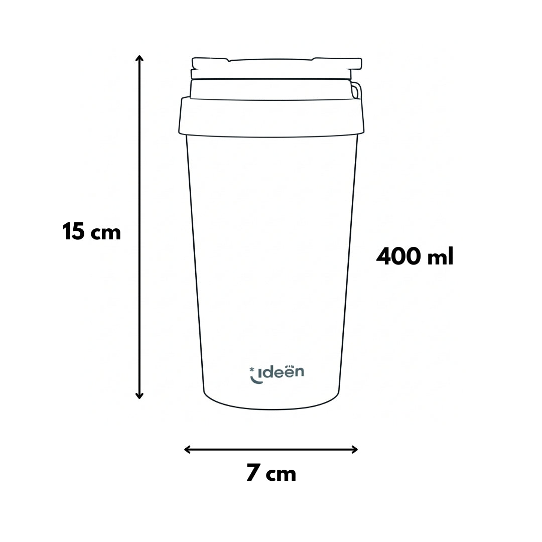 Termo Ecofriendly de Fibra de Trigo Color Verde - 400 ml
