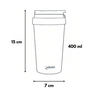 Termo Ecofriendly de Fibra de Trigo Color Verde - 400 ml
