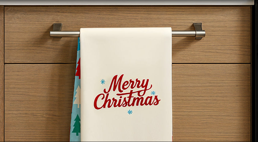 Set de 2 Toallas de Mano Navideñas "Merry Christmas"