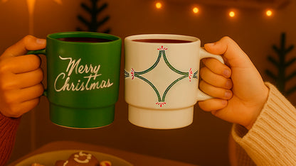Set de 2 Tazas "Merry Christmas" - 410 ml