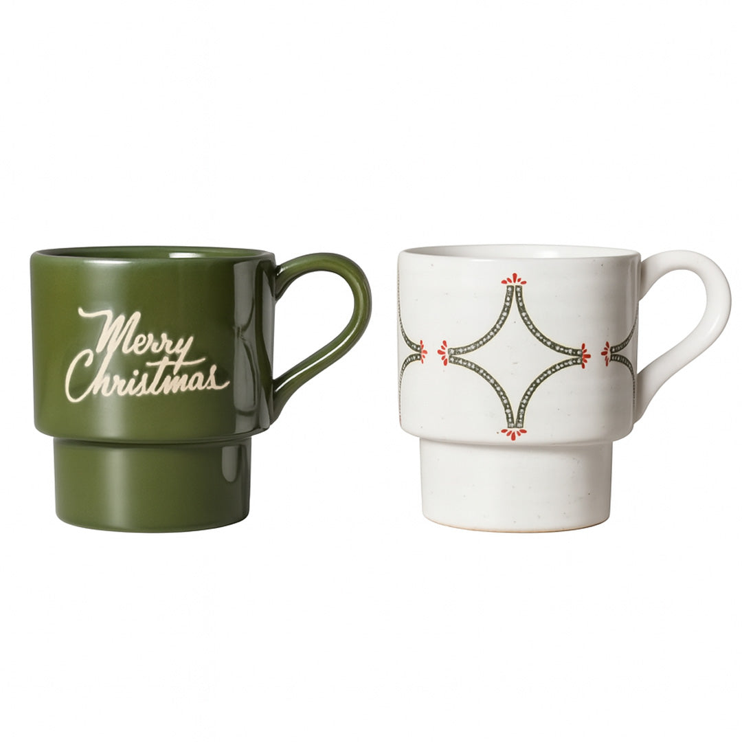 Set de 2 Tazas "Merry Christmas" - 410 ml