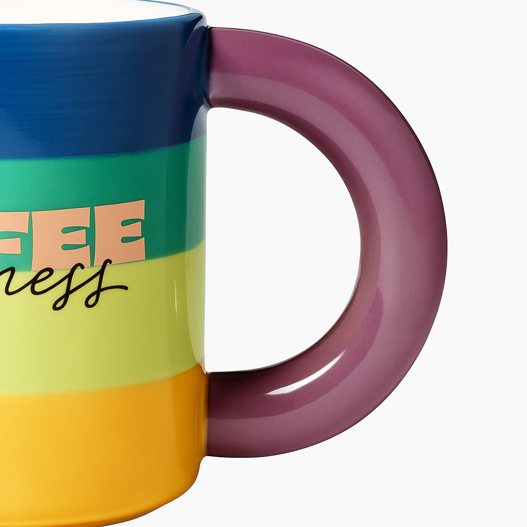 Taza de Cerámica "Coffee Business" 300 ml -  Rayas de Colores