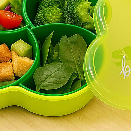 Contenedor de Snacks - 4 Divisiones en Forma de Trébol