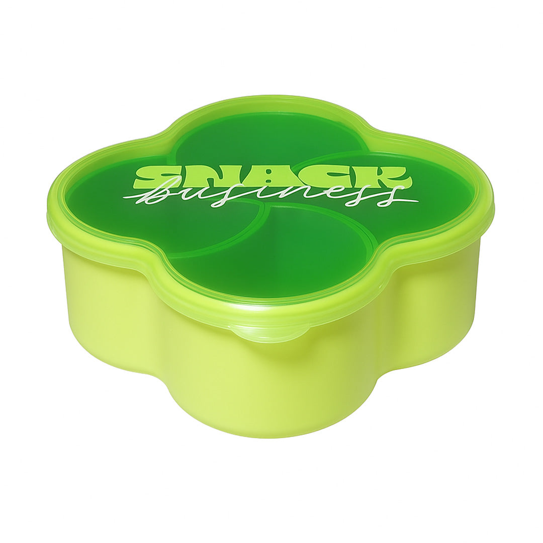 Contenedor de Snacks - 4 Divisiones en Forma de Trébol