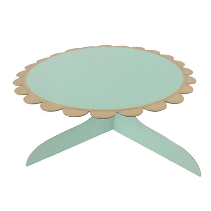 Stand para Cupcakes o Pastel color Verde/ Dorado - 1 Nivel