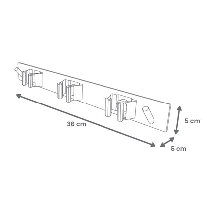 Organizador metálico de pared para herramientas de limpieza