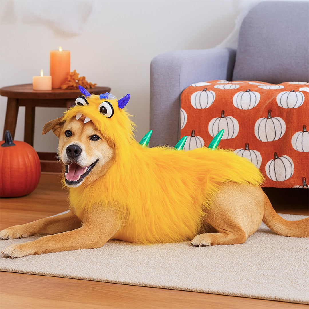 Disfraz Monstruo Peludo Amarillo - Perros Grandes